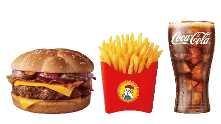 Onion Cheese Bacon Burger Combo