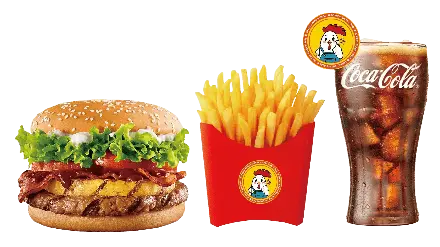 Pineapple Beef Burger Combo